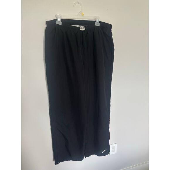 Nike Other - Nike Wide Leg Track Pants Men 2XL Black Swoosh Baggy Y2K Streetwear Athletic